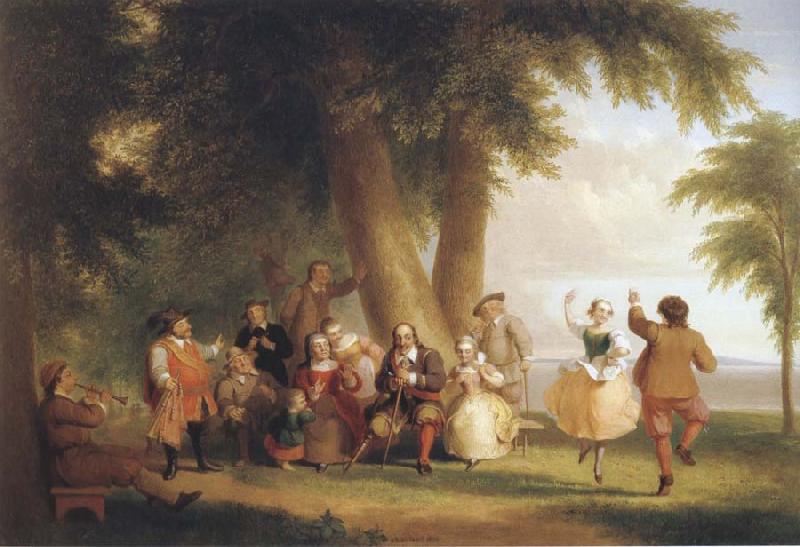 Asher Brown Durand Dance on the battery in the Presence of Peter Stuyvesant France oil painting art